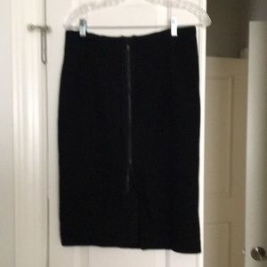 Black wool Worth skirt